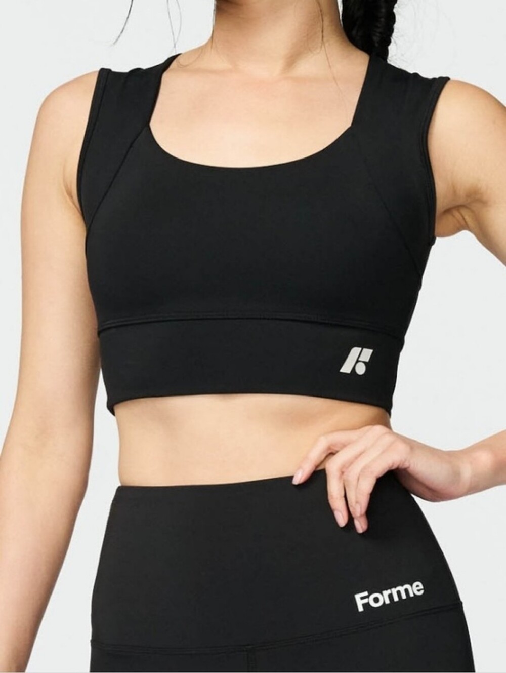 FORME Power Bra Black Sports Bra Supportive Everyday Active M